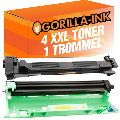 Trommel & 4 Toner XXL zu Brother DR-1050 TN-1050 MFC-1910W MFC-1815 MFC-1911 NW