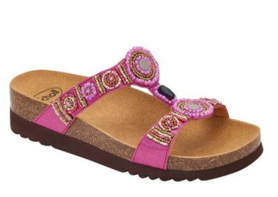 DR SCHOLL NEW BOGOTA WEDGE BioPrint Flip Sandalen Clogs Absatz Damen Keilabsatz