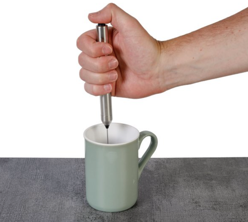 Milchaufschäumer EDELSTAHL elektrischer Schneebesen Kaffee Latte Cappuccino - Bild 6 von 7