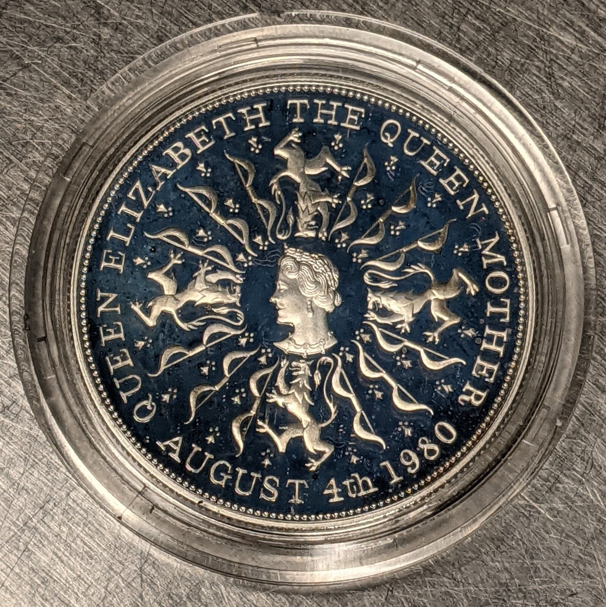 1980 Silver Proof 25 New Pence ~ Queen Elizabeth 80th