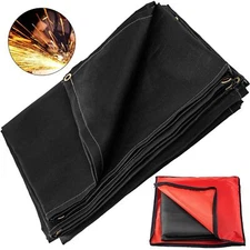 10 x10 Ft Welding Blanket Black Fiberglass Blanket With Carrying Bag Welding Mat