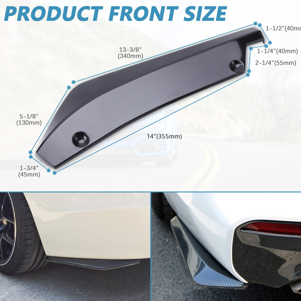 For Honda Accord 2018+ Car Rear Bumper Corner Lip Splitter Diffuser