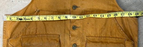 Vtg Utica Duxback Hunting Vest Men’s Button Up Back Pouch READ Chest 19” - Picture 7 of 11