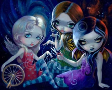 The Three Fates by Jasmine Becket-Griffith Art Print Fairy Gothic Poster 11x14