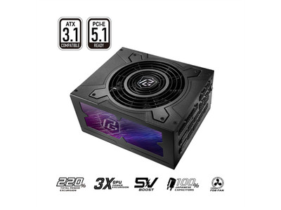 ASRock Phantom Gaming PG-1600G 1600W 80 PLUS GOLD & Cybenetics PLATINUM Full