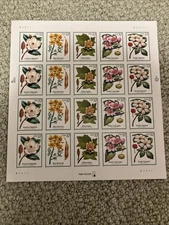 1998 Mint US Stamps 32c Flowering Trees Sheet of 20 Scott3193-3197