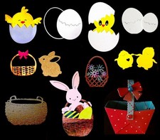 Ostern Küken, Ei, Eierschale & Korb zum Bef�...