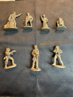 Pewter Star Wars Figures, From Monopoly Seven Characters; Luke, Leia, Vader Etc - Photo 1/4