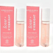 2x One Love Organics Love + Eyebright Eye Serum Full Size 8 mL each