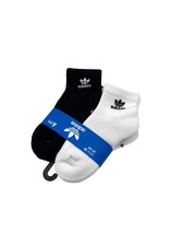 Adidas Youth Quarter Ankle Socks Black  White Pack of 6 Size 2Y-5Y M EV6421B
