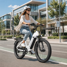 Electric Bike for Adult Peak 1100W 48V 18A 28MPH 24" Fat Tire Mountain Ebike US