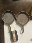 Vintage Griswold #6 Small Block Cast Iron Skillet Lot Of 2  WOW!!!!!