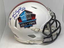 Autographed JOE DELAMIELLEURE Hall of Fame mini helmet TSE w/ COA