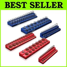 Magnetic Socket Organizer Set - 6-Piece Metric SAE Trays
