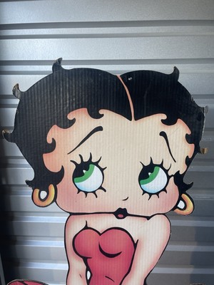 Vintage Betty Boop Cardboard Standee Cutout Life Size 60” X 29