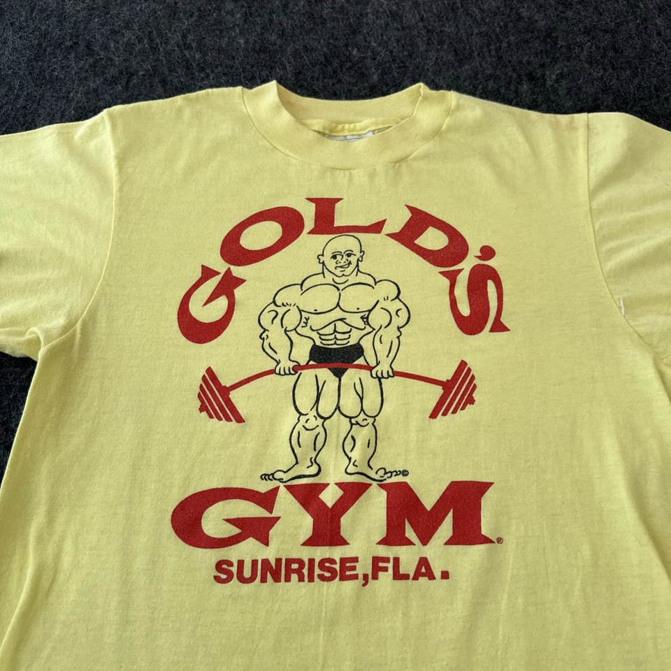 Camiseta De Colección Golds Gimnasio Hombres Talla S Powerhouse Años 80 Camiseta Muscular EE. UU. Elastizada Mundo Rara Foto 2 de 4