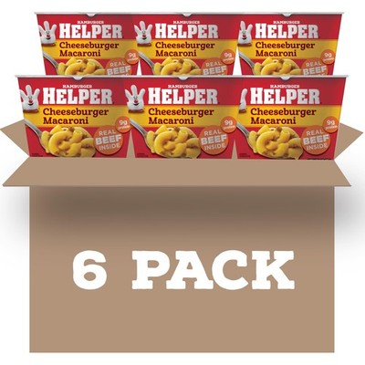 Cheeseburger Macaroni Microwave Cups   Quick 4-Minute Meals 6 Pack