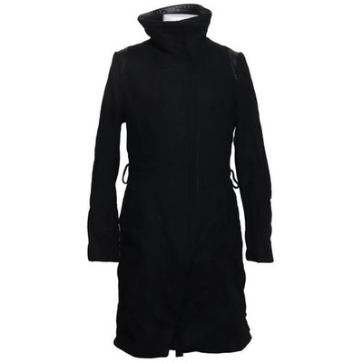 Lindex, Mantel, Damen, Größe: 40, Schwarz, Polyester/Viskose/Wolle #cFB