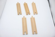 Wooden Thomas Train Compatible Straight Tracks 5 Pack