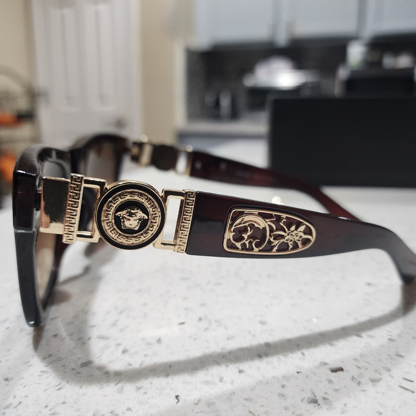 Versace Oversized Square Brown Gradient Sunglasse… - image 5