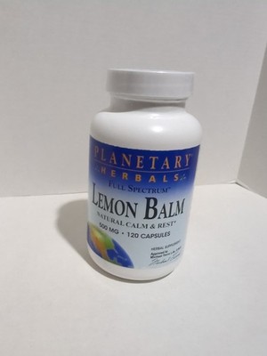 Planetary Herbals Full Spectrum Lemon Balm - Natural Calm & Rest 120 Capsules