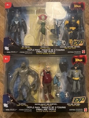 Lot Of 2 The Batman Triple Pack Action Figures EXP. NIB. Mr. Freeze, Poison Ivy