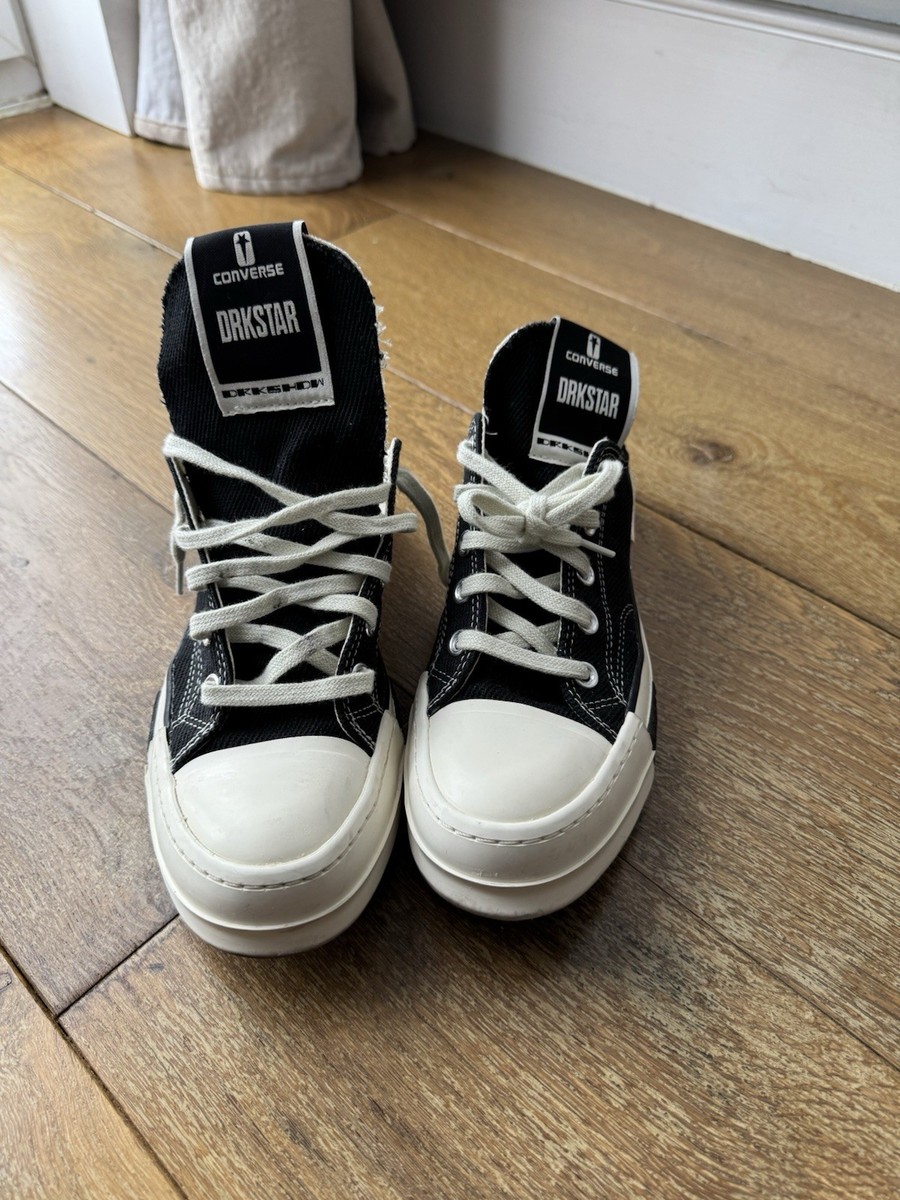 Rick Owens DRKSHDW Low x Converse DRKSTAR Black UK size 6 | eBay UK