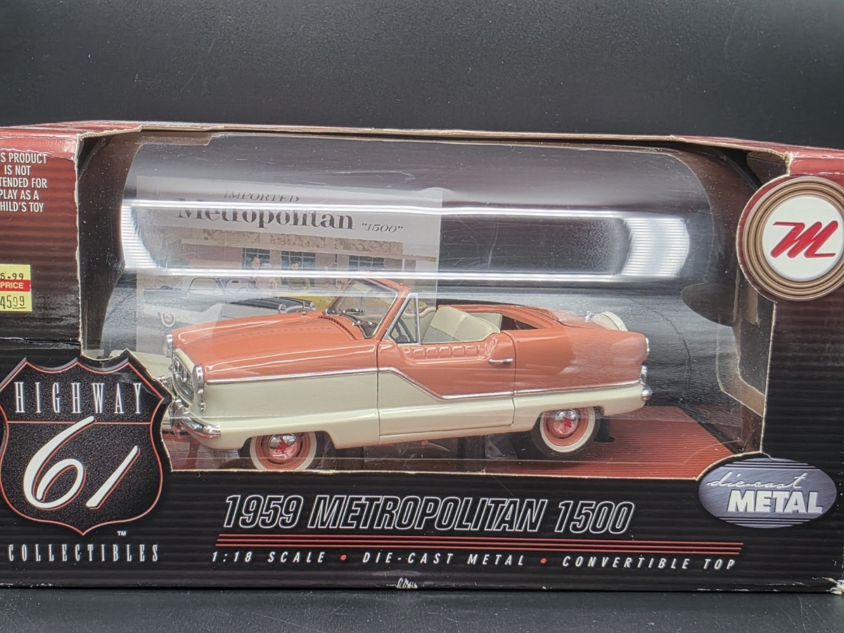 マテルカーズページ Highway 61 DCP 1959 Nash Metropolitan 1500 1:18 Scale Diecast Car