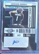 2022 Panini Contenders Optic Jackson Merrill RC Rookie AUTO Prospect Ticket NICE