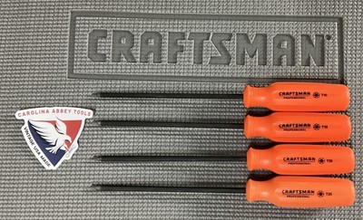 NOS Orange Craftsman Professional 4pc Torx Screwdrivers T10 T15 T20 T25 Rare!