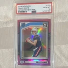 2024 Panini Donruss Drake Maye #379 Optic Preview Pink Prizm PSA 10 Patriots