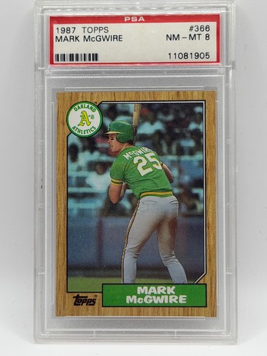 1987 Topps #366 Mark McGwire PSA 8