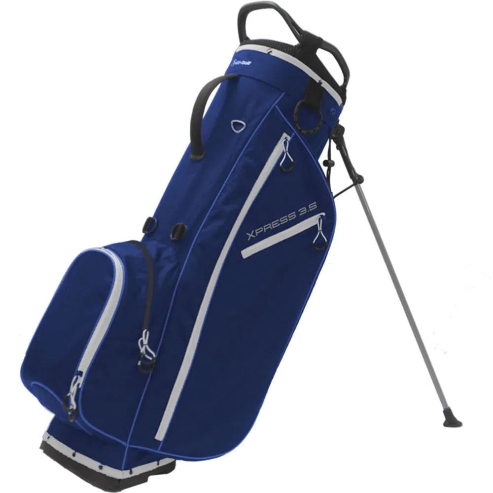 Accelerated Golf Xpress 3.5 Navy Silver Stand Golf Bag | eBay