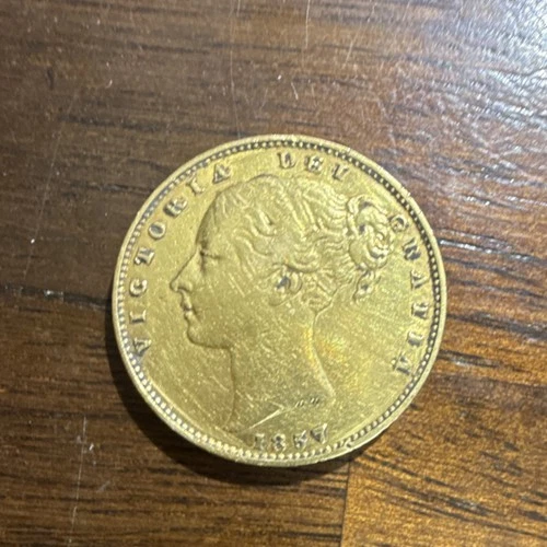 1857 Queen Victoria 1 Sovereign Gold Coin England Uncertified British Currency
