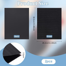 2 Sheet 15x11inch Shoe Sole Repair Rubber Soling Sheet, Black Non-Slip Bottom...