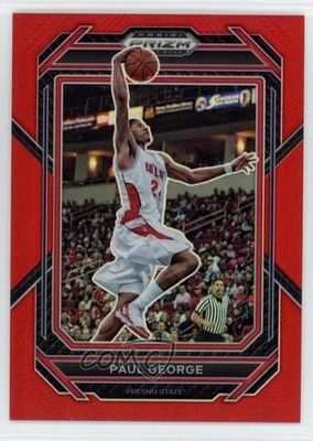 2023-24 Panini Prizm Draft Picks Red Prizm 212/299 Paul George #58 5y7