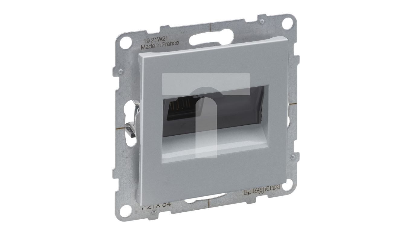 SUNO Double computer socket RJ45 cat 6a UTP aluminum 721354