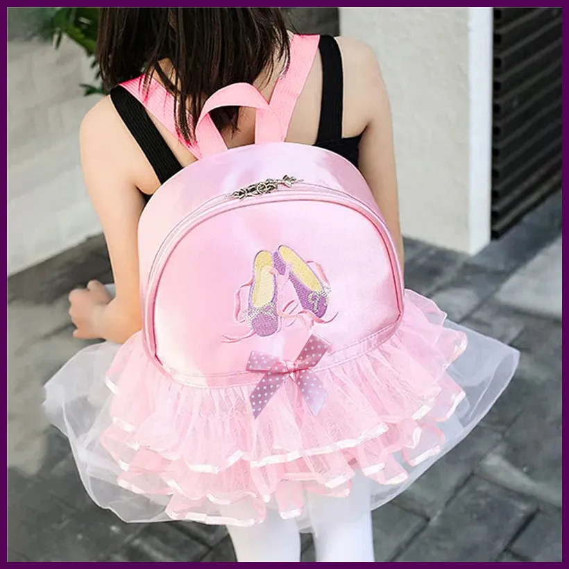 Bolsa de ballet para niñas, mochila rosa para bailar