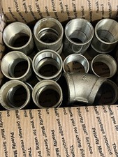 Lot Of 20-Straight Galvanized Steel Couplings 2  Pipe  1 Elbow 45 Degree