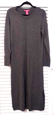 Catherine Malandrino Cashmere Blend Heather Gray Long Sleeve Sweater Dress L New