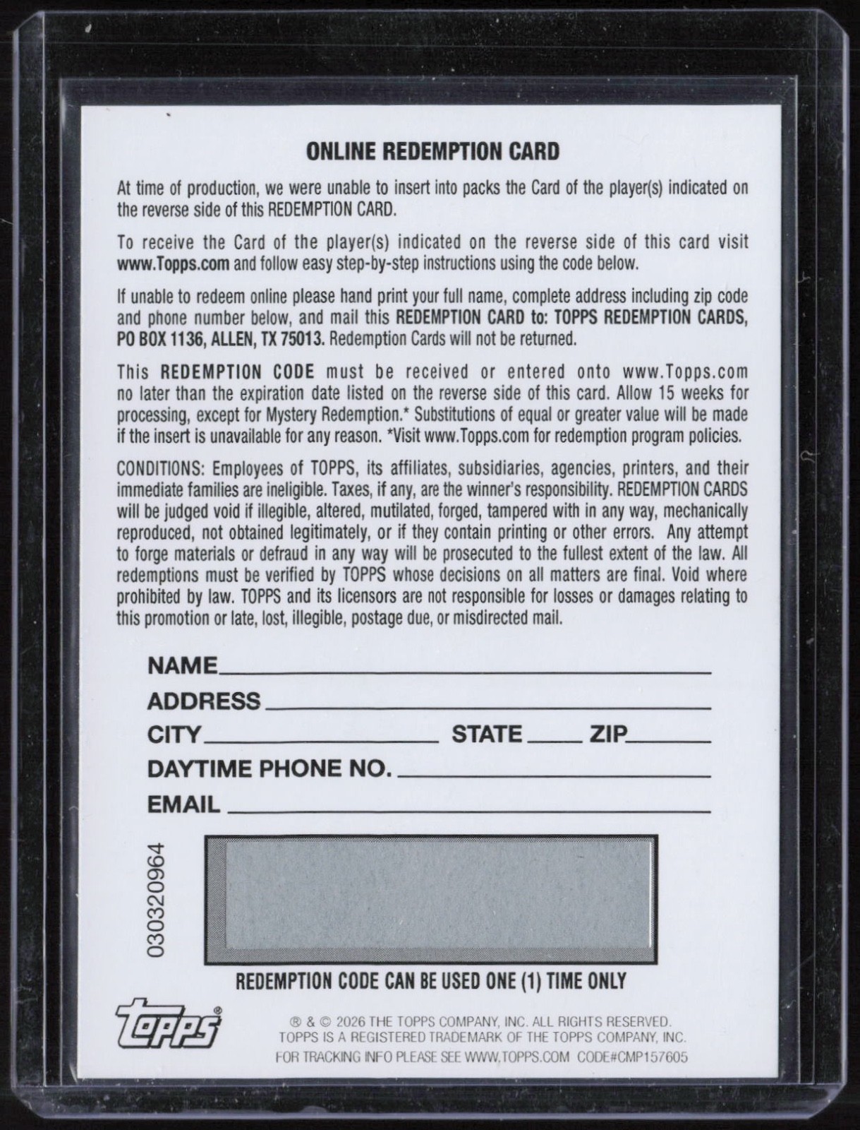 2026 Topps Chrome WWE Gold Refractor Redemption Card AJ Styles view 2