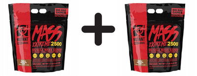 2 x Mutant Mutant Mass Extreme 2500, Triple Chocolate - 5450g (11,93 EUR/kg)