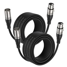 XLR Cable 25 Ft 2 Packs - Premium Microphone Cable Patch Speaker Cable 3-Pin ...