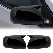 1pair Gloss Black Rearview Mirror Cap Cover Trim For Toyota Corolla 2007-2013