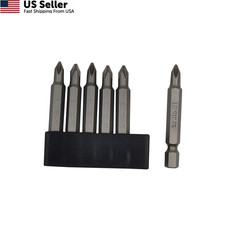 6Pcs 50mm JIS Screwdriver Bit Set with Magnetic Tip,1/4 Hex 1x6, Grey