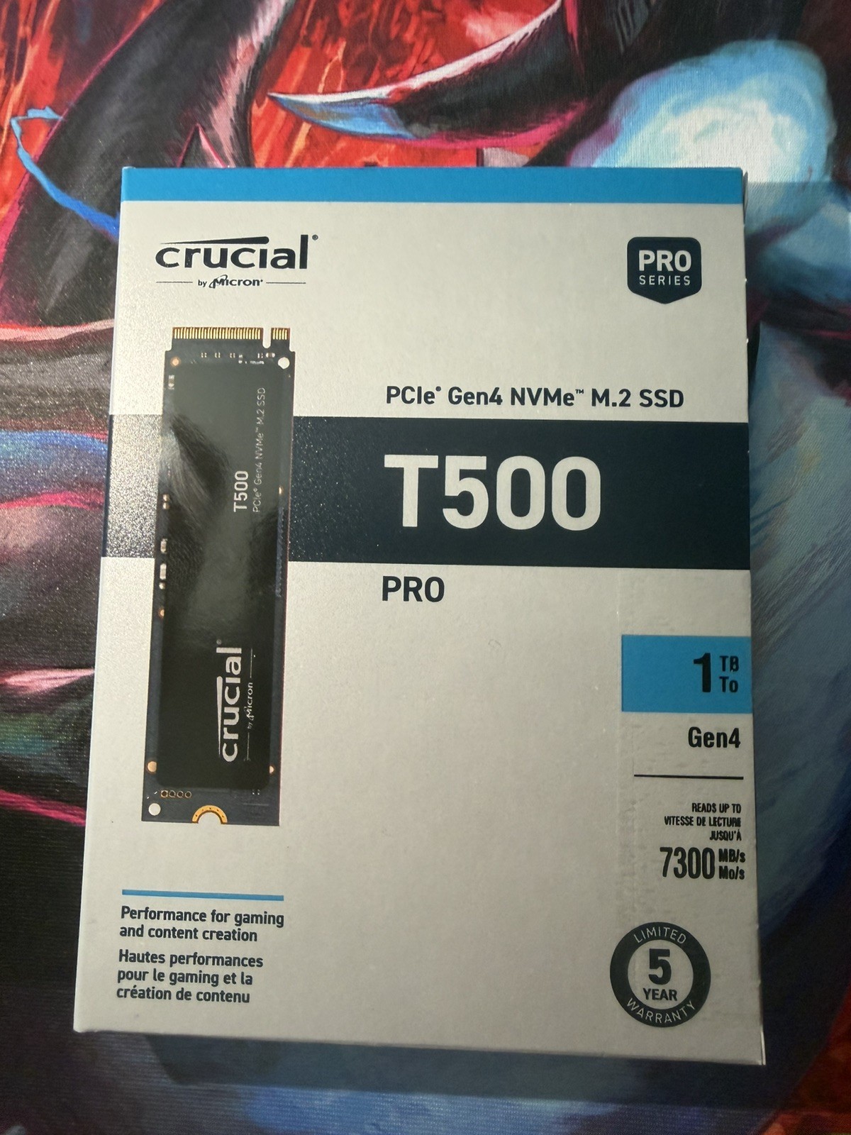 Crucial T500 Pro 1TB SSD PCIe Gen4 NVMe M.2 (CT1000T500SSD8) BRAND NEW SEALED!c