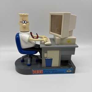 Vintage 1990s M&M’s Dilbert Electronic Candy Dispenser Compute Desk Tested Works