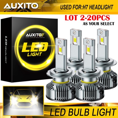 4-Pack H7 LED Headlight Bulbs – 6500K Super White – High/Low Beam Combo Kit – 60W 10,000LM