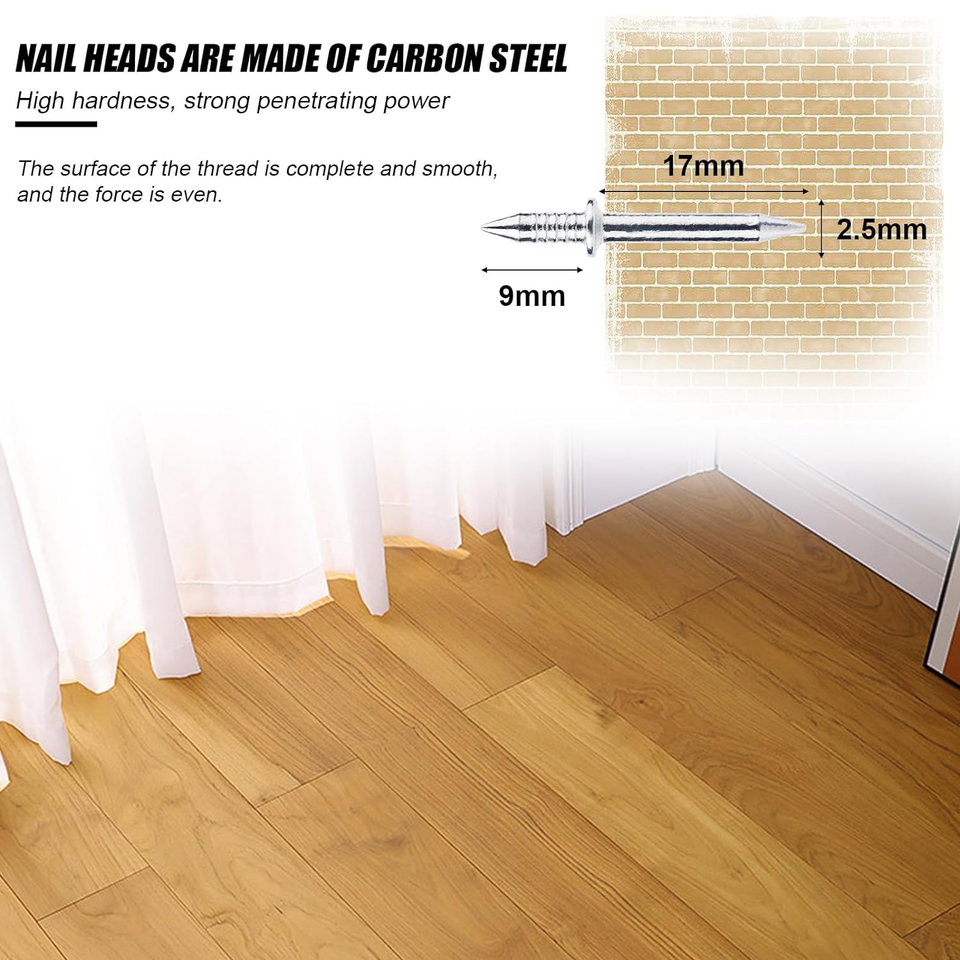 100Pcs Skirting Thread Seamless Nails, Double-Headed Invisible Security ...