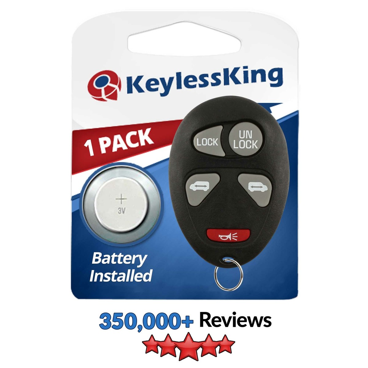 New Replacement Keyless Entry Remote Key Fob For Vans - Dual Power Door Clicker - Self Programmable